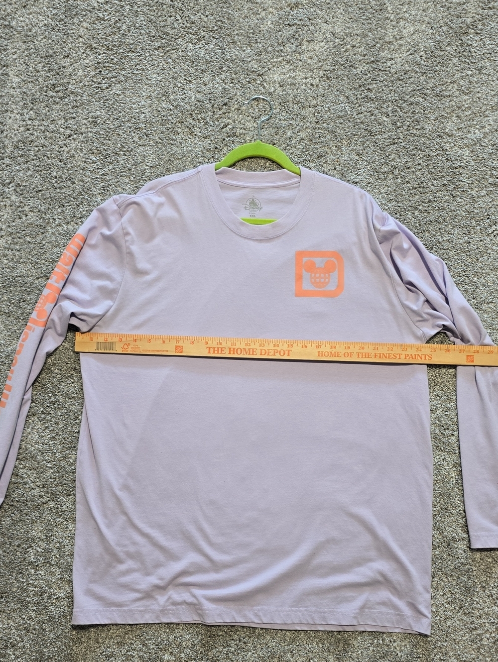 Disney Long-Sleeve Spirit Shirt in Lavender with Coral Accents